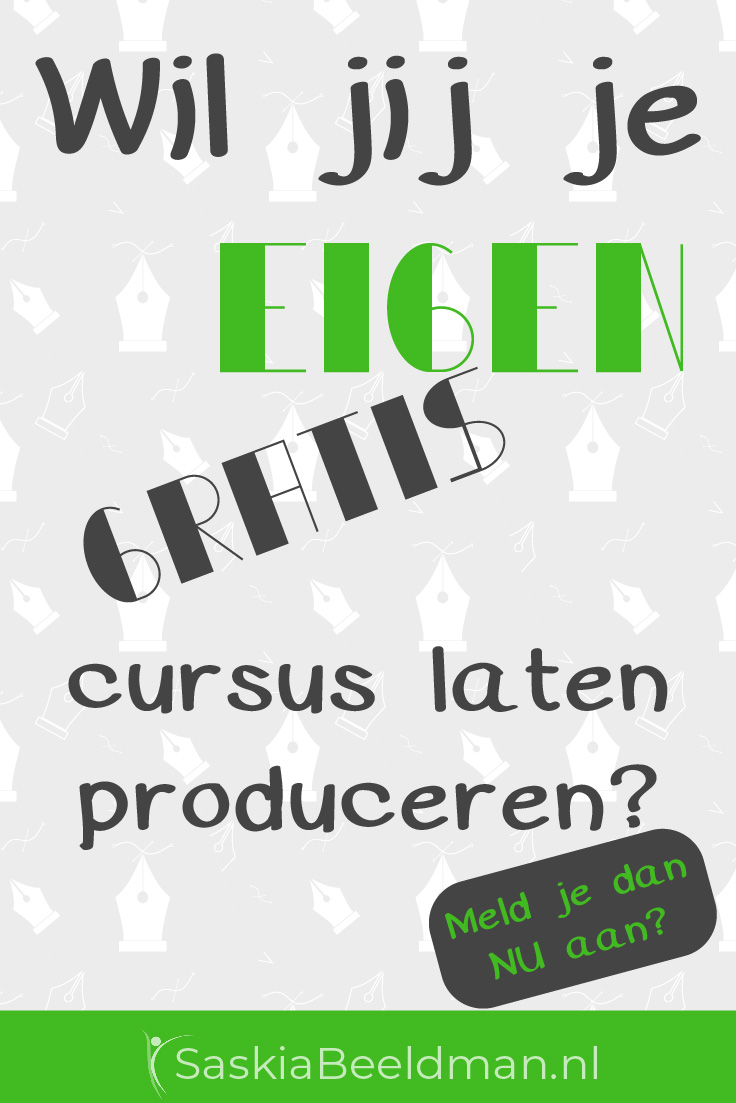 Wil jij je EIGEN cursus laten produceren (GRATIS)?