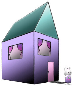 Bunny Sparkle at her House